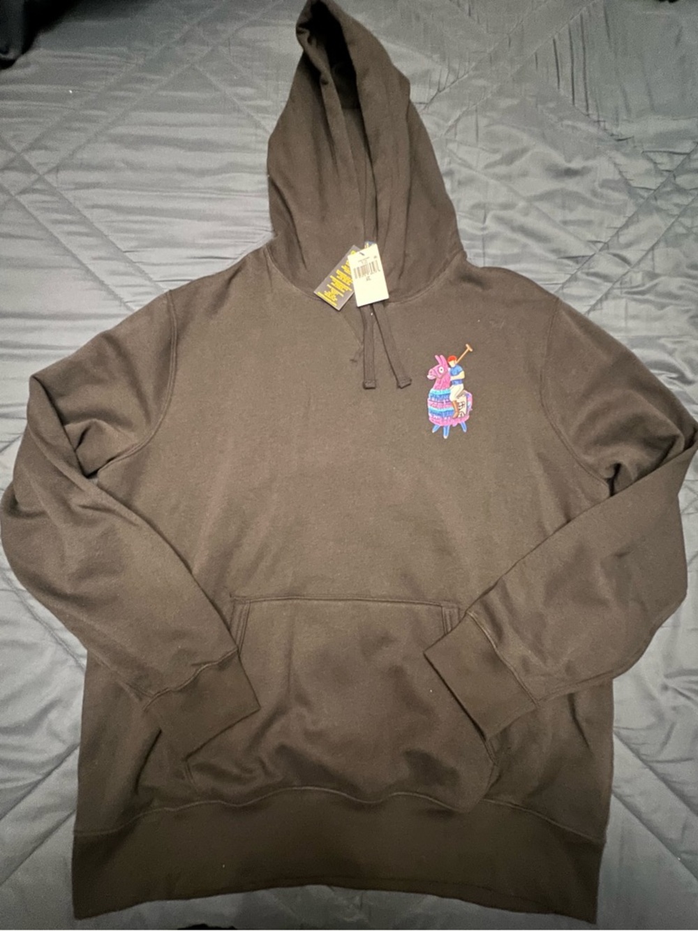 Fortnite X Ralph Lauren Collab X- Large Black Hoodie with Llama Embroi